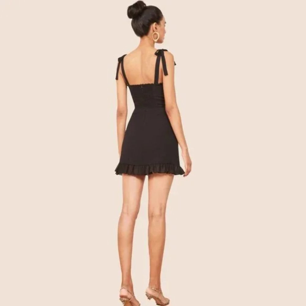 Reformation Christine Dress + Black - Picture 2 of 9